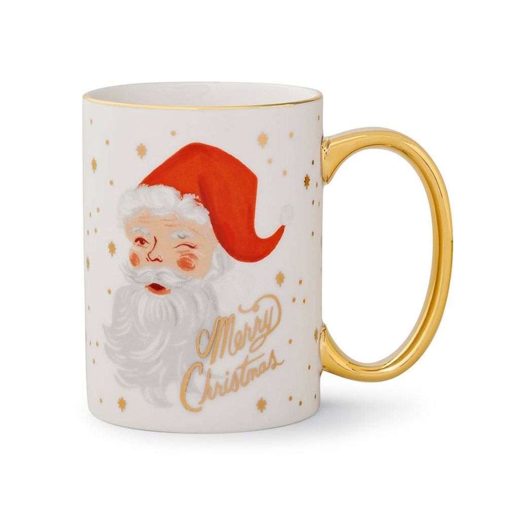 Rifle Paper Co. Winking Santa Claus Porcelain Mug | Paper Source