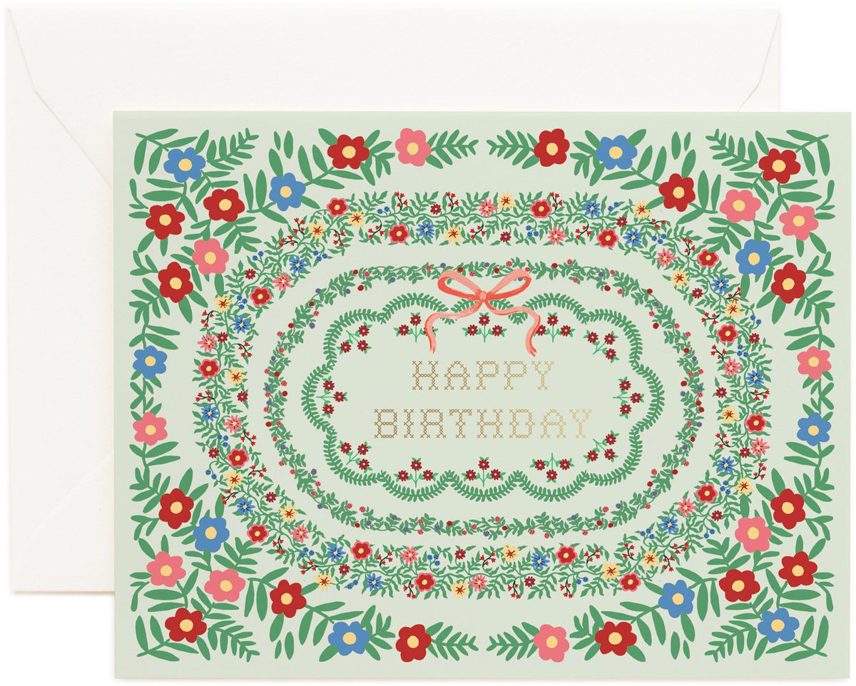 Rosette Birthday Card