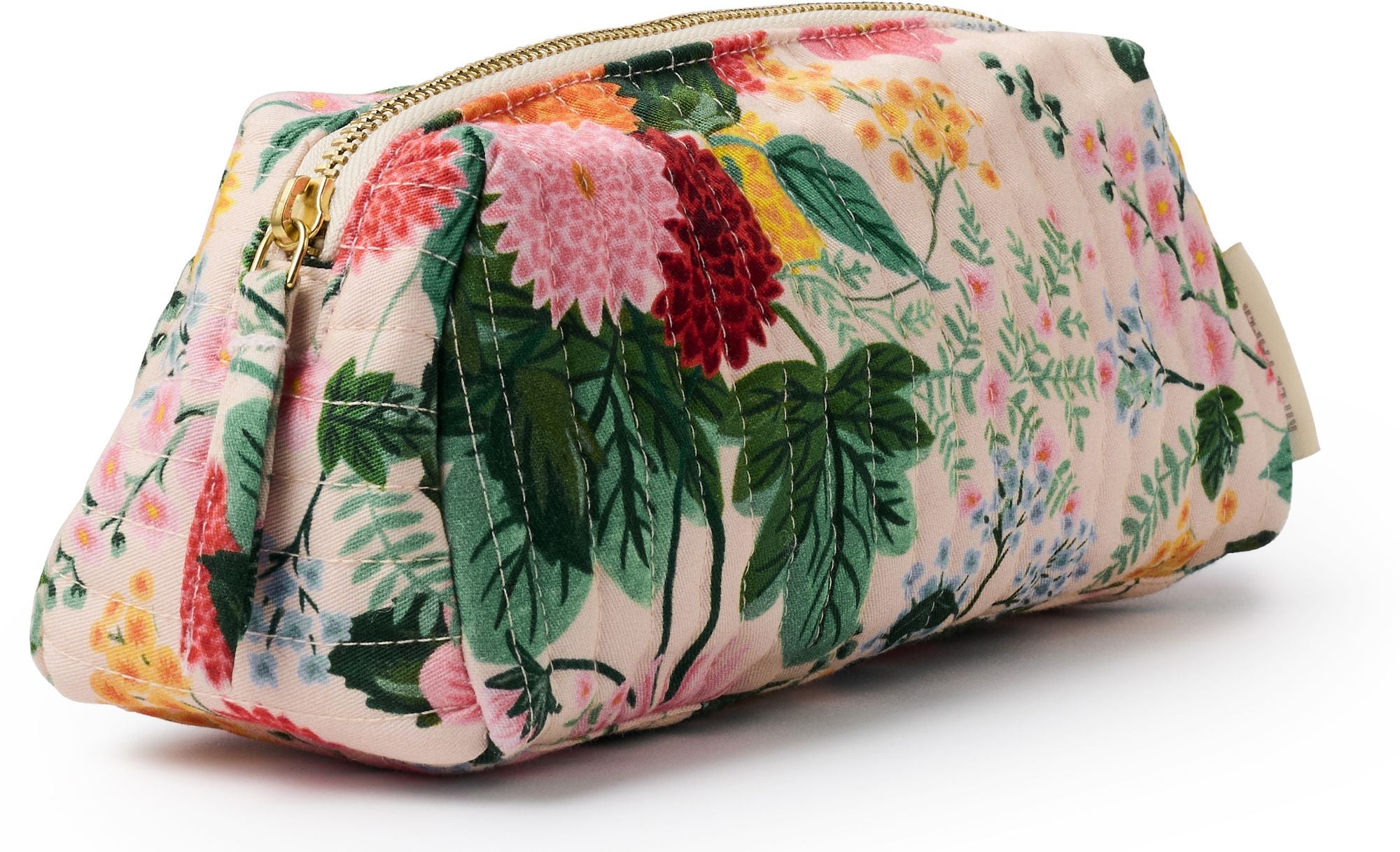 Dahlia Quilted Small Cosmetic Pouch