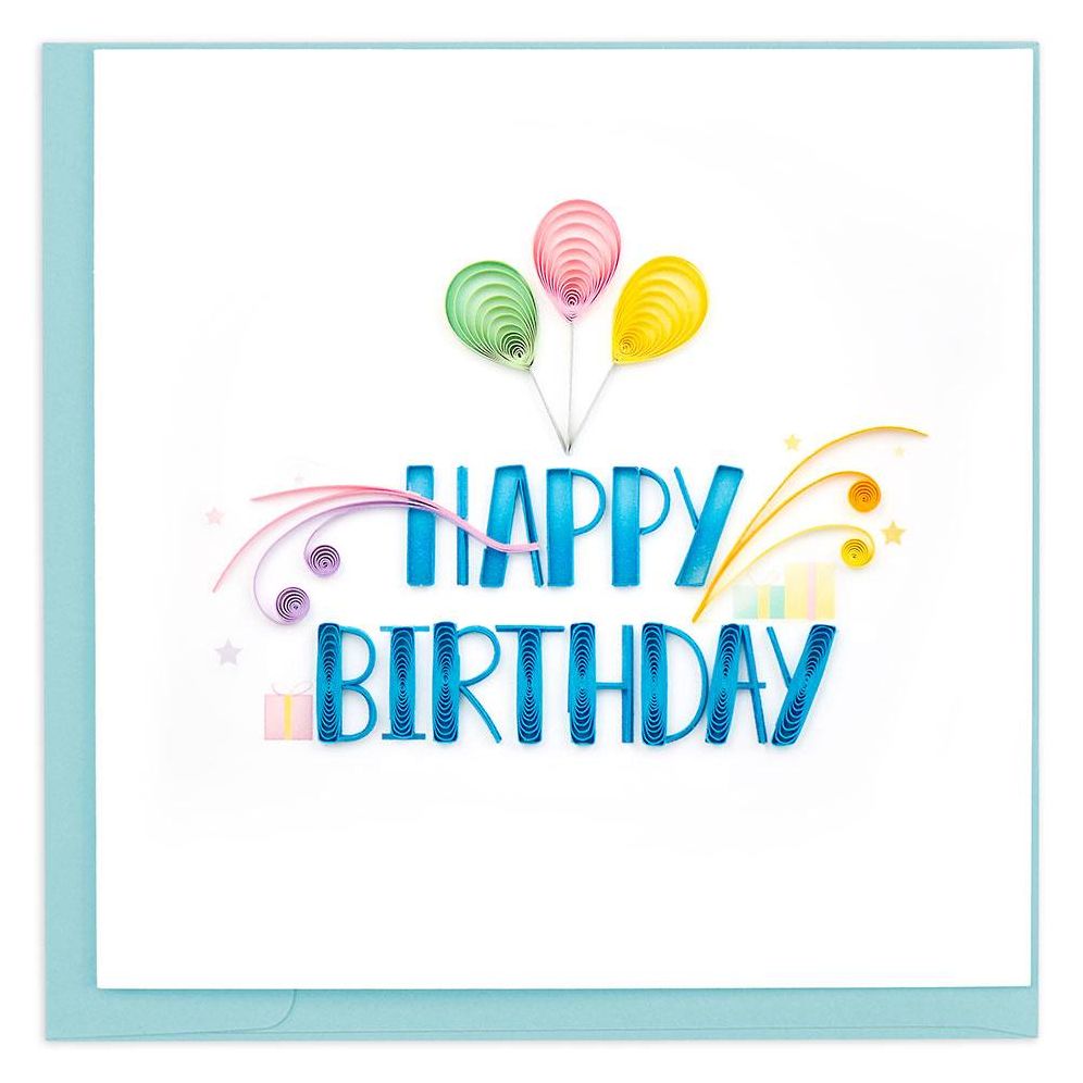 Quilled Nouveau Birthday Greeting Card