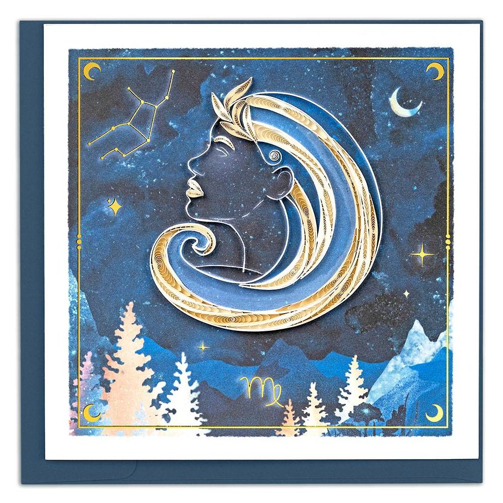Quilled Zodiac Collection - Virgo Greeting Card