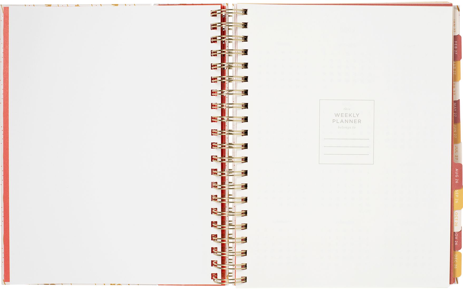 2026-2027 Pasta Plans Weekly Desk Planner