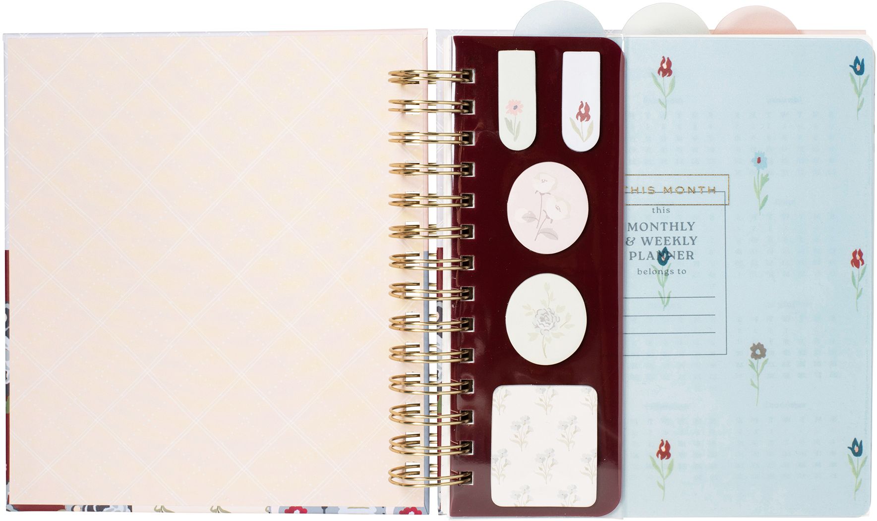 2026-2027 Quilted Cottage Weekly Desk Planner
