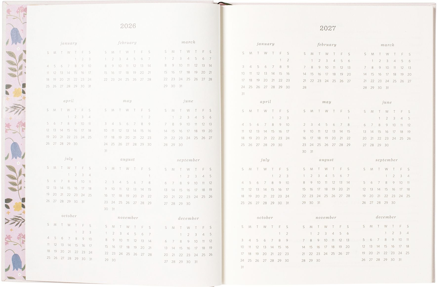 2026-2027 Storybook Flower Weekly Desk Planner