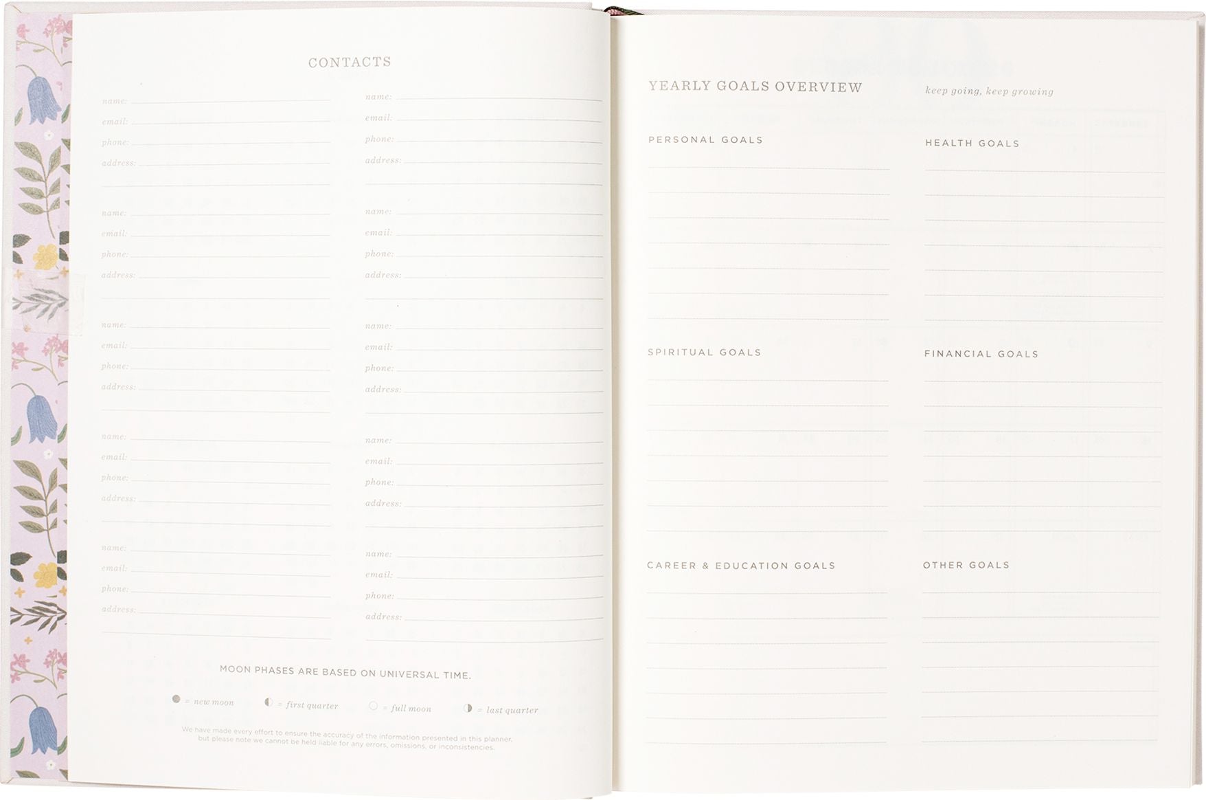 2026-2027 Storybook Flower Weekly Desk Planner