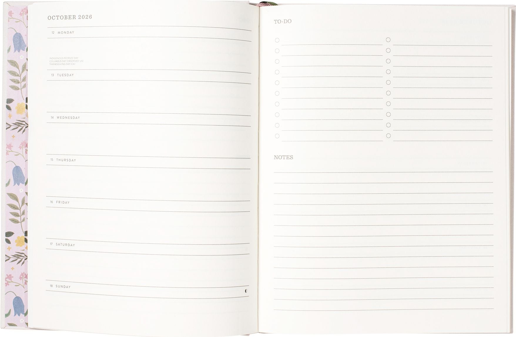 2026-2027 Storybook Flower Weekly Desk Planner