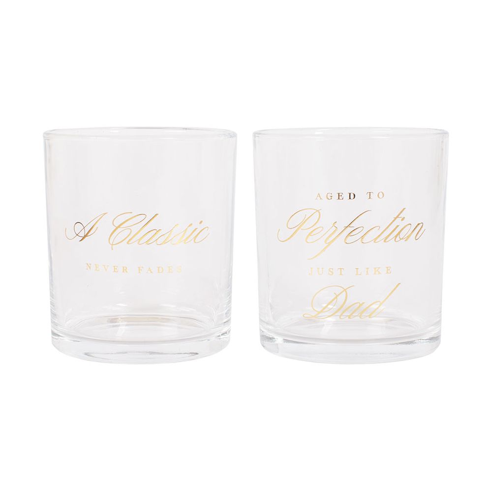 Aged to Perfection Whiskey Glasses Set of 2