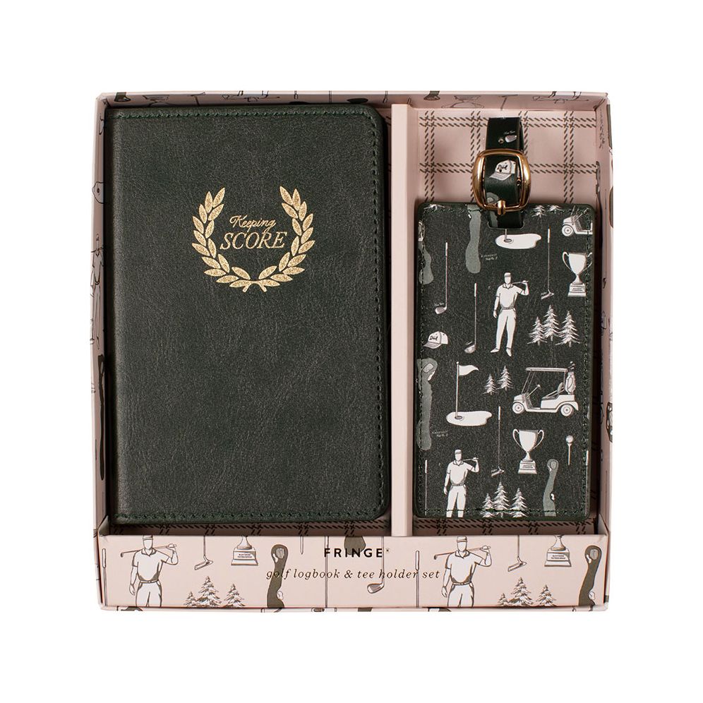 Faux Leather Golf Score Keeper and Tee Holder