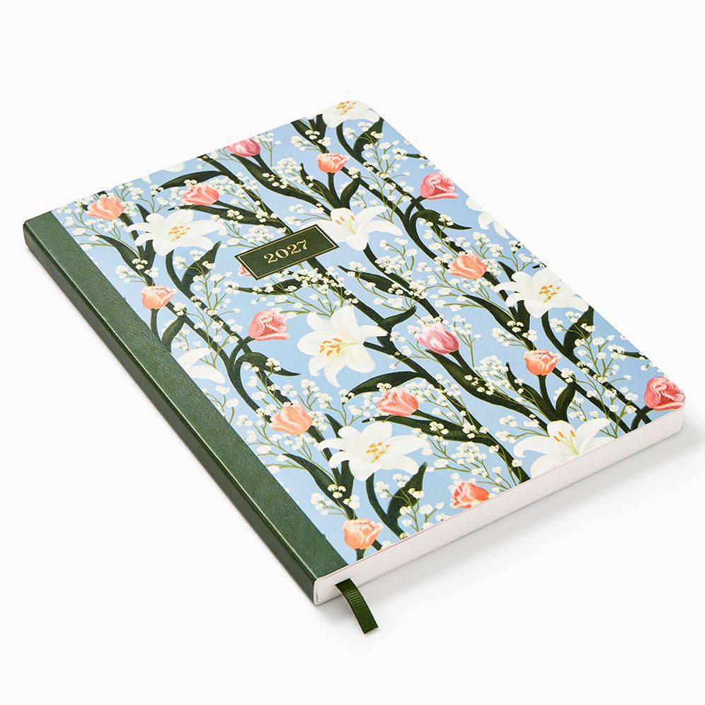 2027 Paper Source Tulip Lillies Weekly Desk Planner