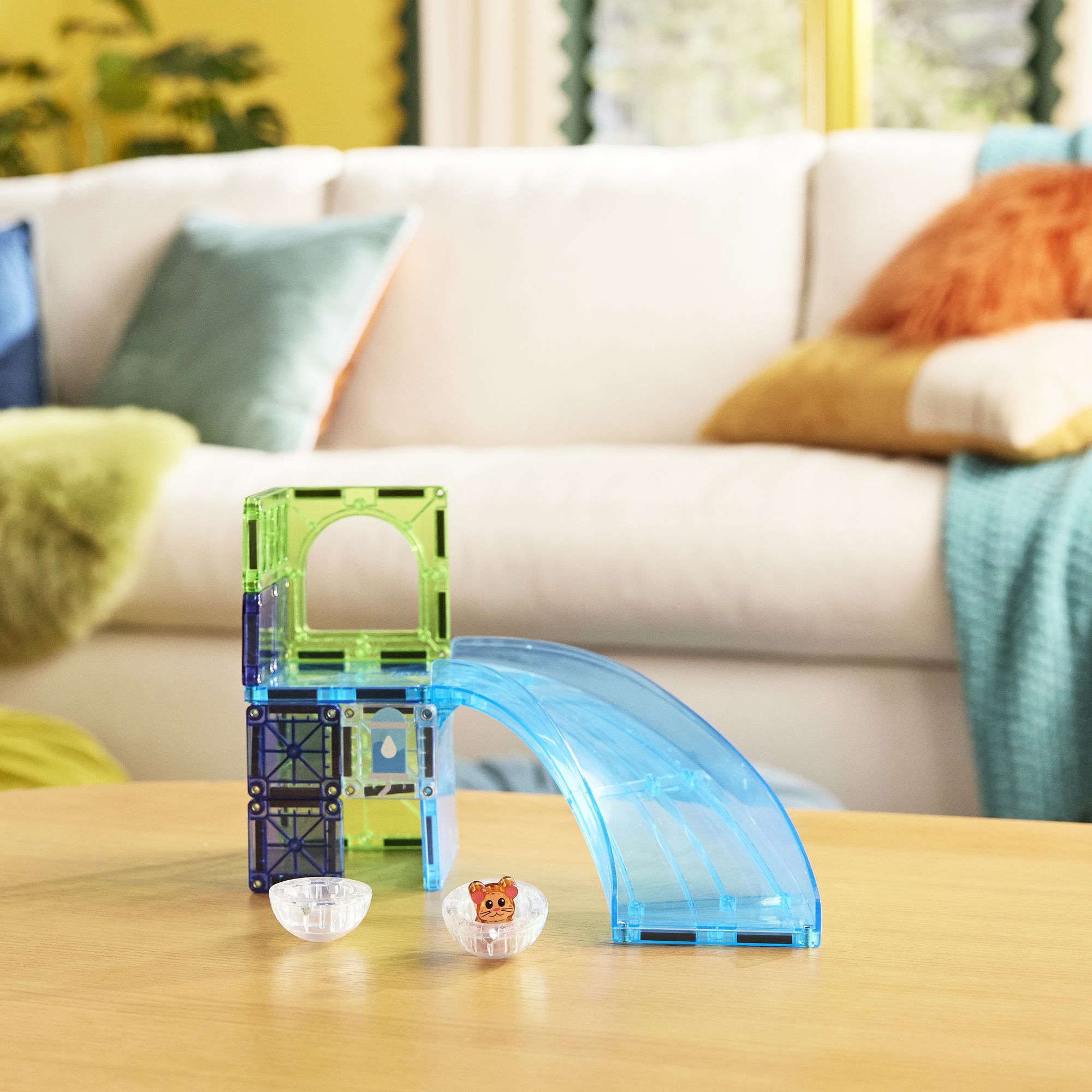 MAGNA-TILES® Hamster Ball 13-Piece Magnetic Construction Set, The Original Magnetic Building Brand