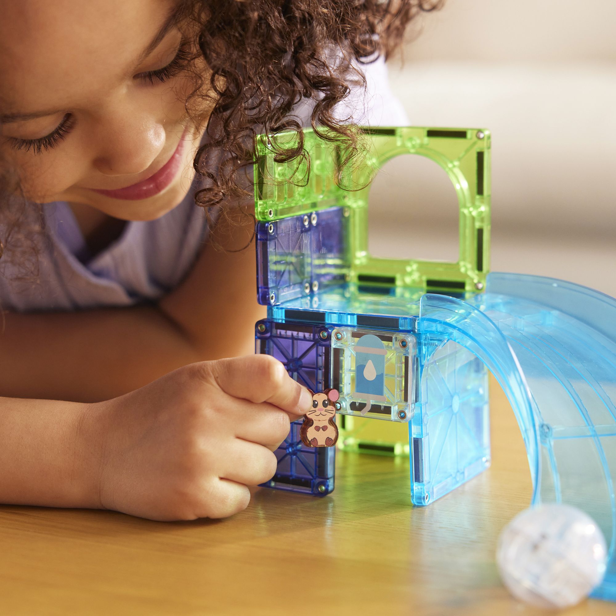 MAGNA-TILES® Hamster Ball 13-Piece Magnetic Construction Set, The Original Magnetic Building Brand