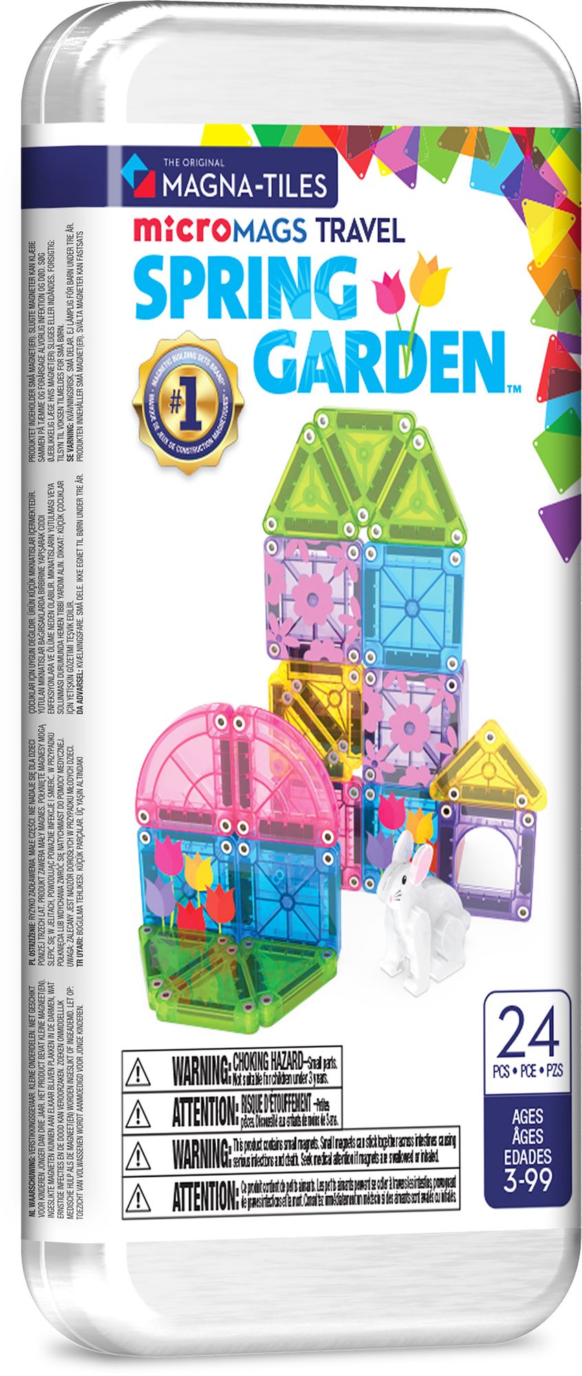 mai MAGNA-TILES® microMAGS Spring Garden Travel Set 24-Piece Magnetic