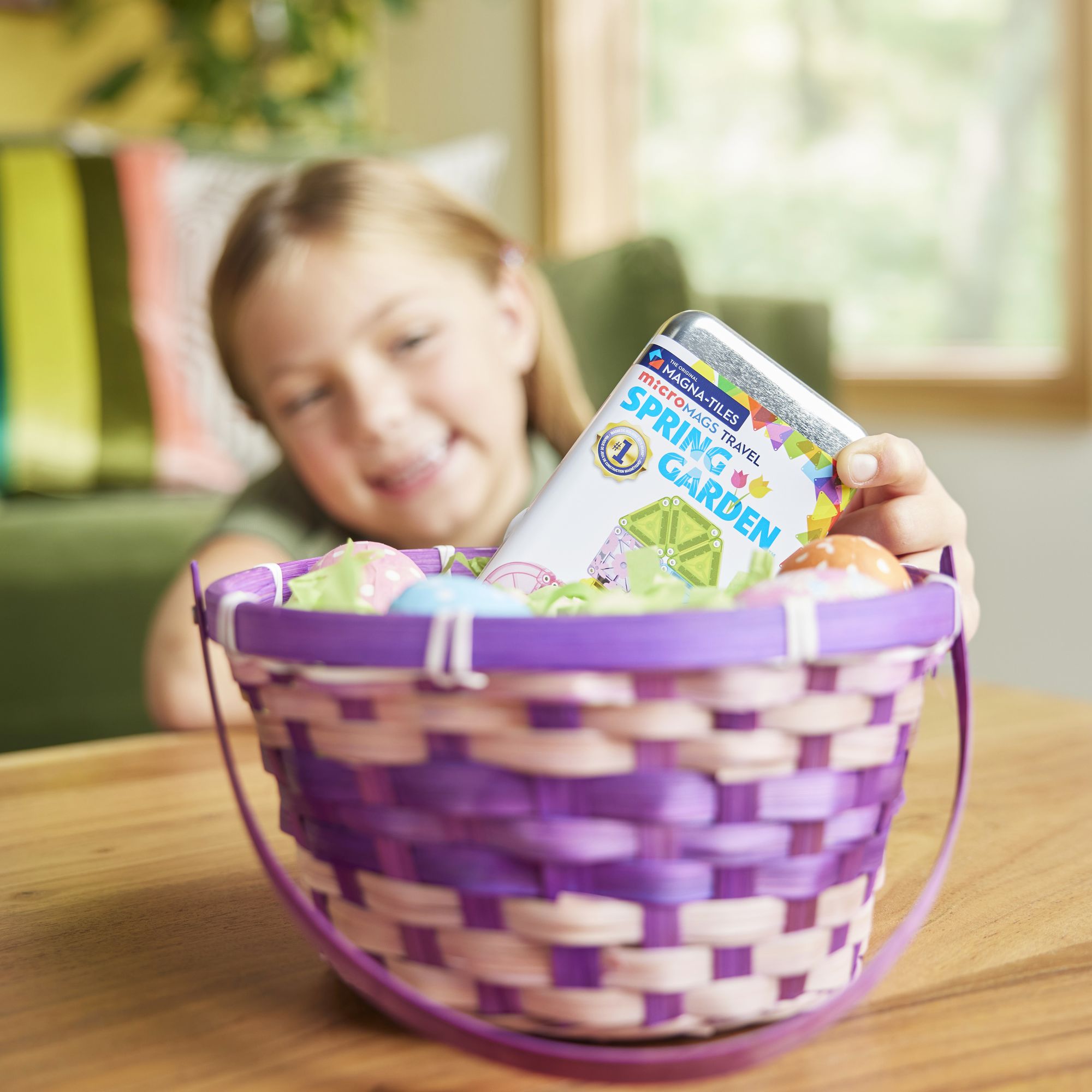 MAGNA-TILES® microMAGS Spring Garden Travel Set 24-Piece Magnetic Construction Set, The Original Magnetic Building Brand