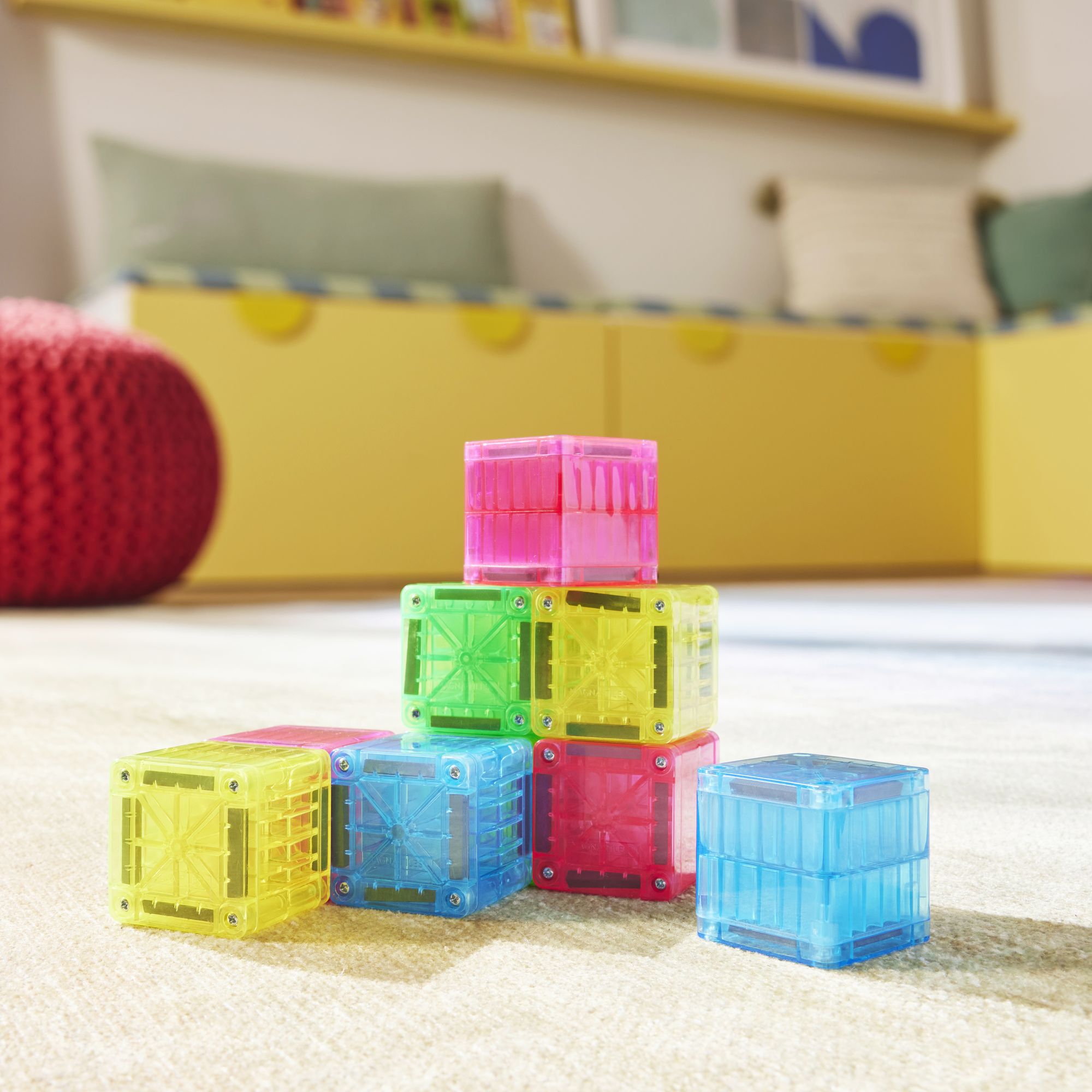 The Original MAGNA-TILES® microMAGS Cube Pack 9-Piece Magnetic Construction Set