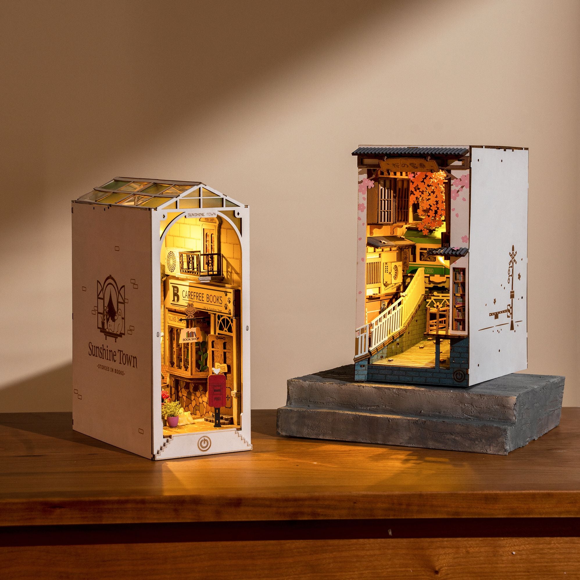 DIY Miniature Bookend: Sunshine Town