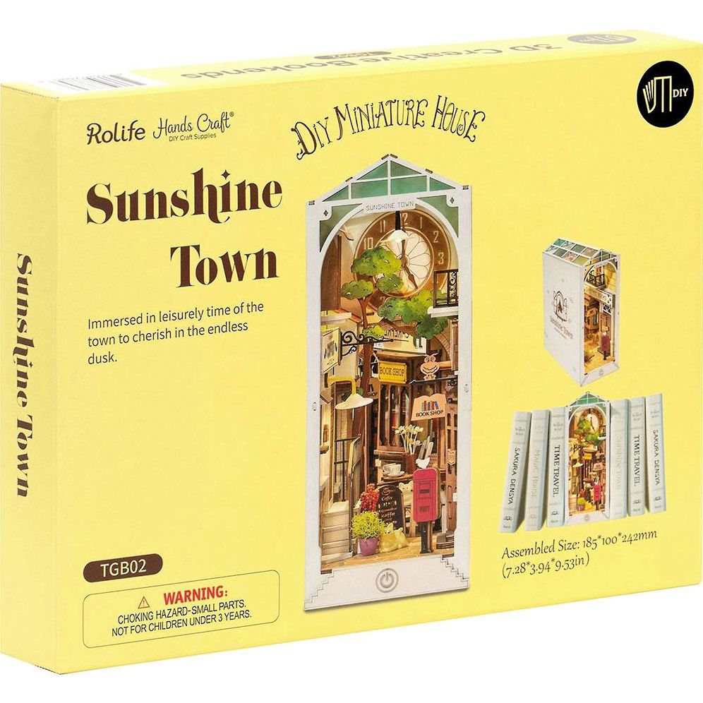 DIY Miniature Bookend: Sunshine Town