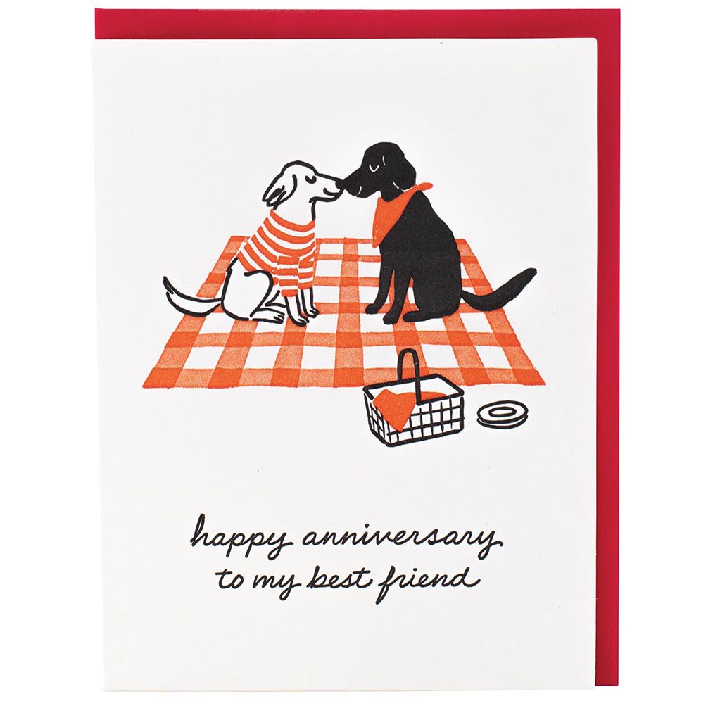 Dog Picnic Anniversary Card