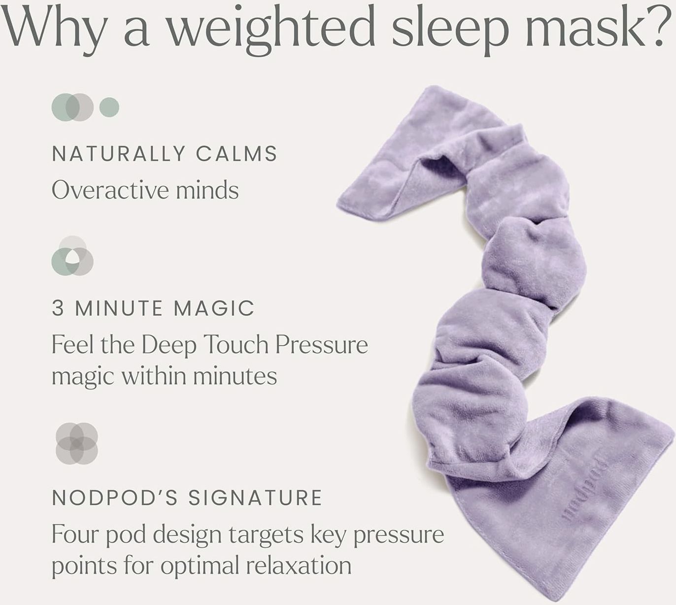 Nodpod- The Weighted Blanket For Your Eyes- Wisteria