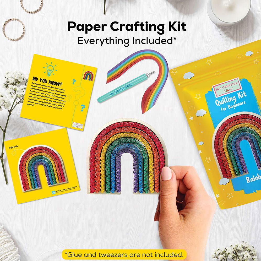 Rainbow Paper Quilling Craft Kit