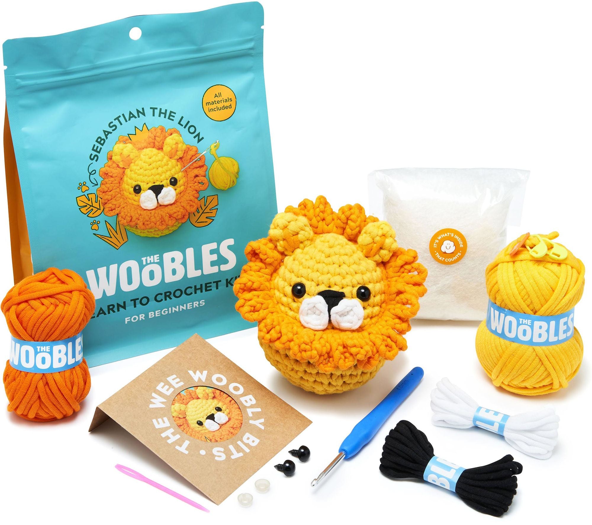 Sebastian the Lion, The Woobles Beginner Crochet Kit | Paper Source