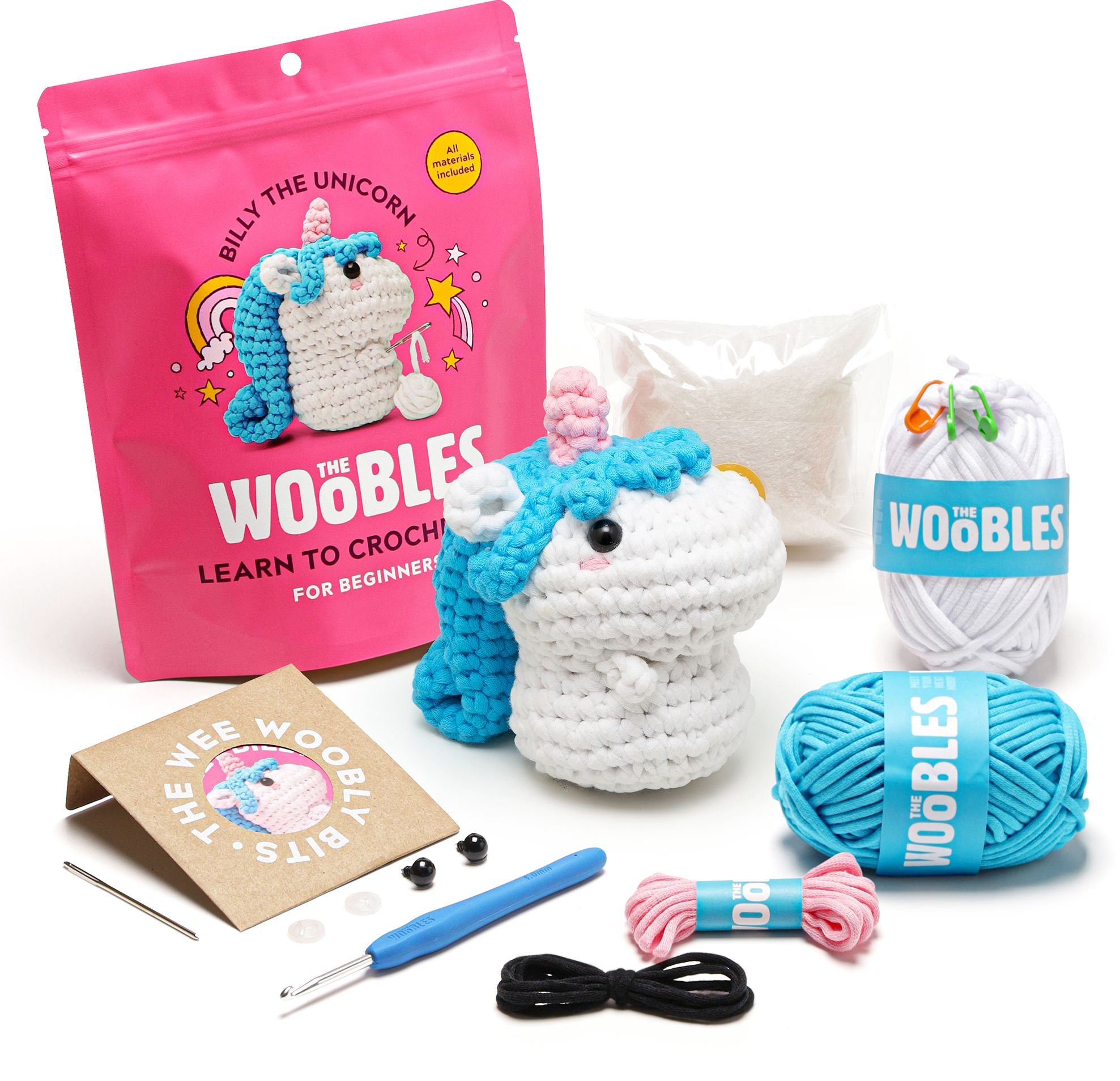 Billy the Unicorn, The Woobles Beginner Crochet Kit | Paper Source