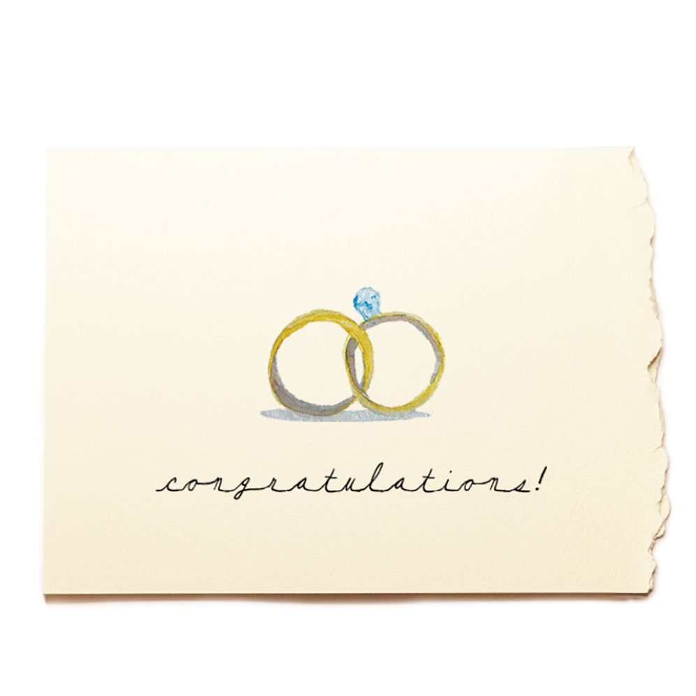 Wedding Rings Conratulations Wedding Card