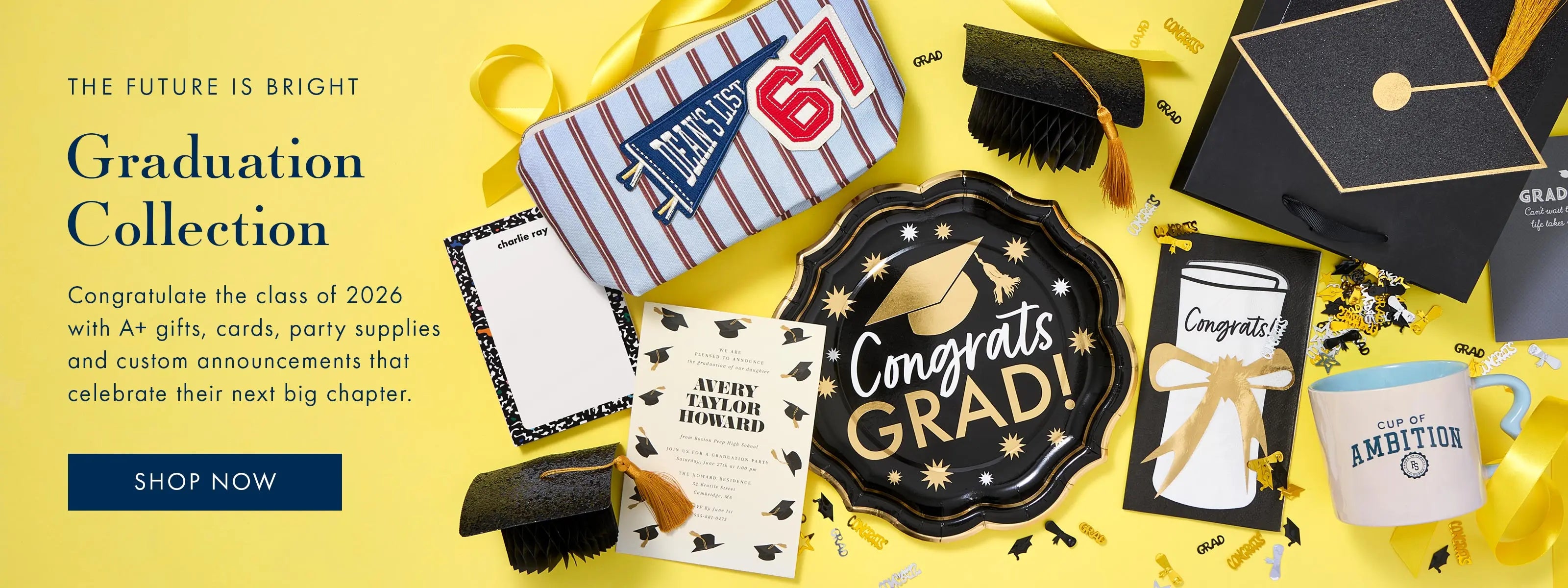 Shop the 2026 graduation collection of gifts, party supplies and more.