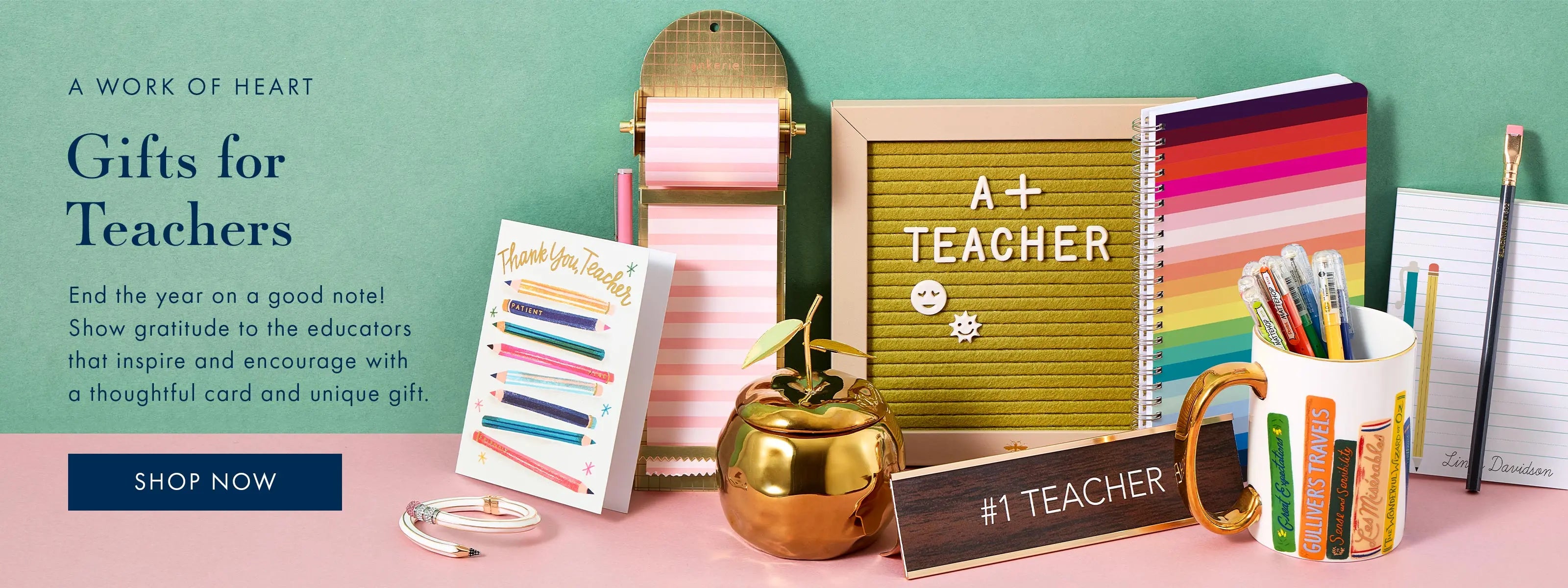 Shop thoughtful cards and unique gifts for teachers.