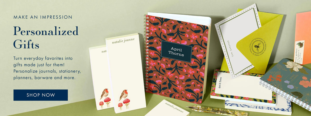 Shop stationery, journals, planners and more personalized gifts.