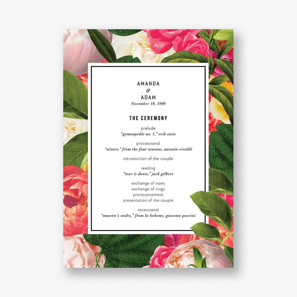 Lanai Floral Program | Paper Source