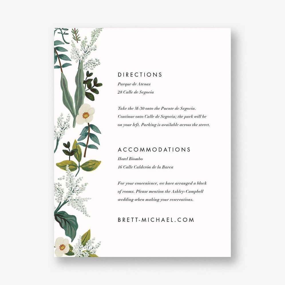 Meadow Garland Information Card