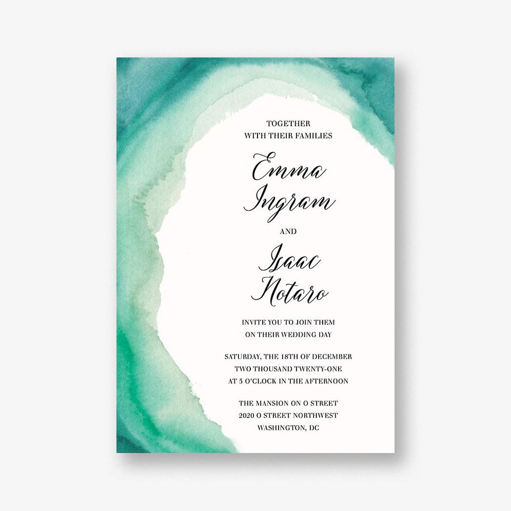 Emerald Wedding Invitation