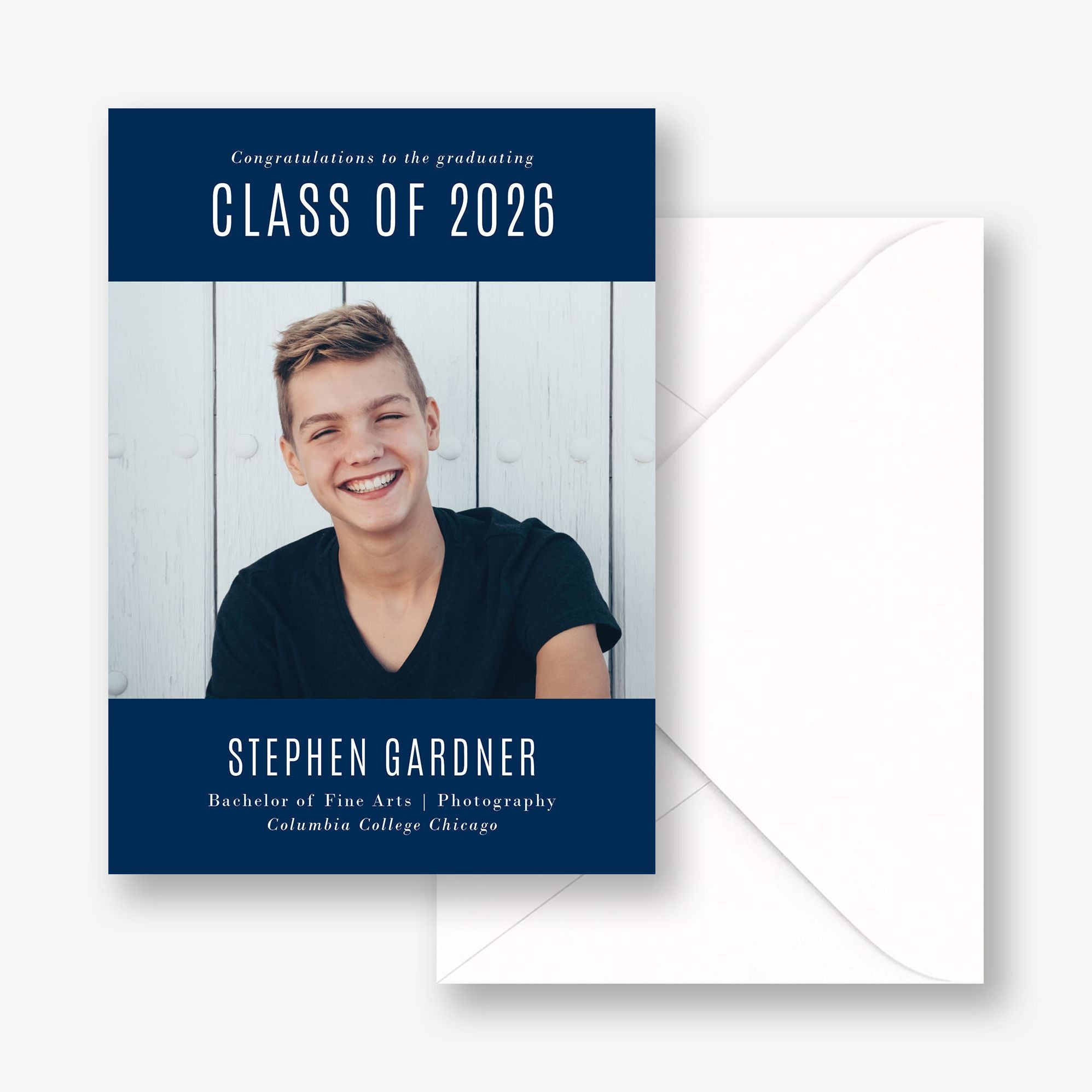 Color Bands Graduation Announcement