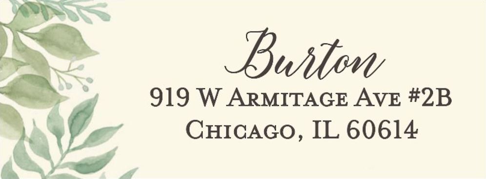 Watercolor Garden Return Address Label