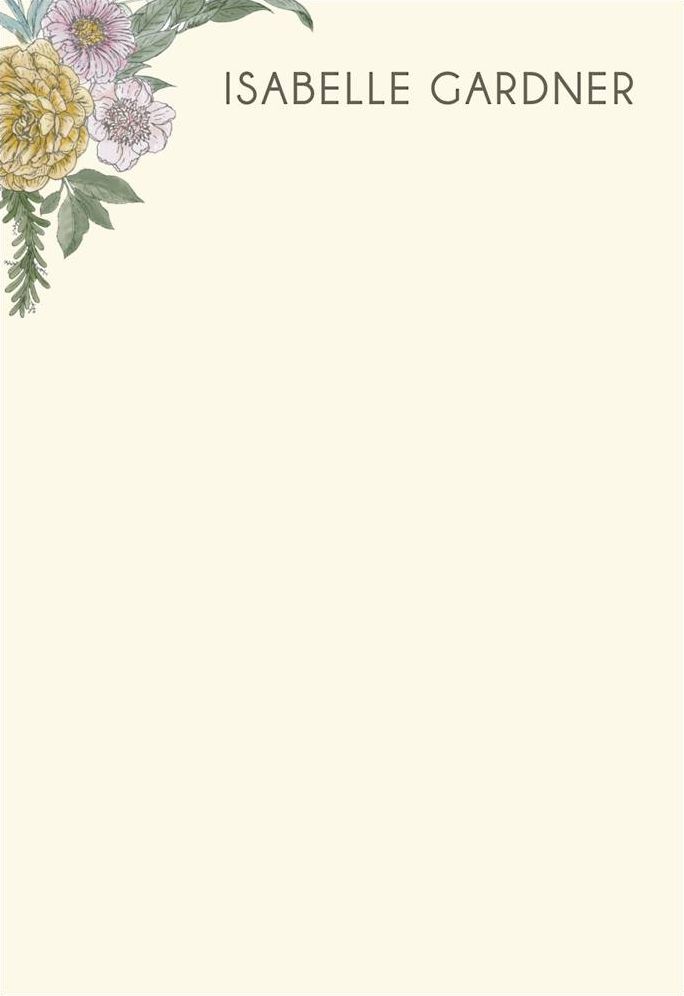 Colorful Linework Floral Personalized Notepad Set