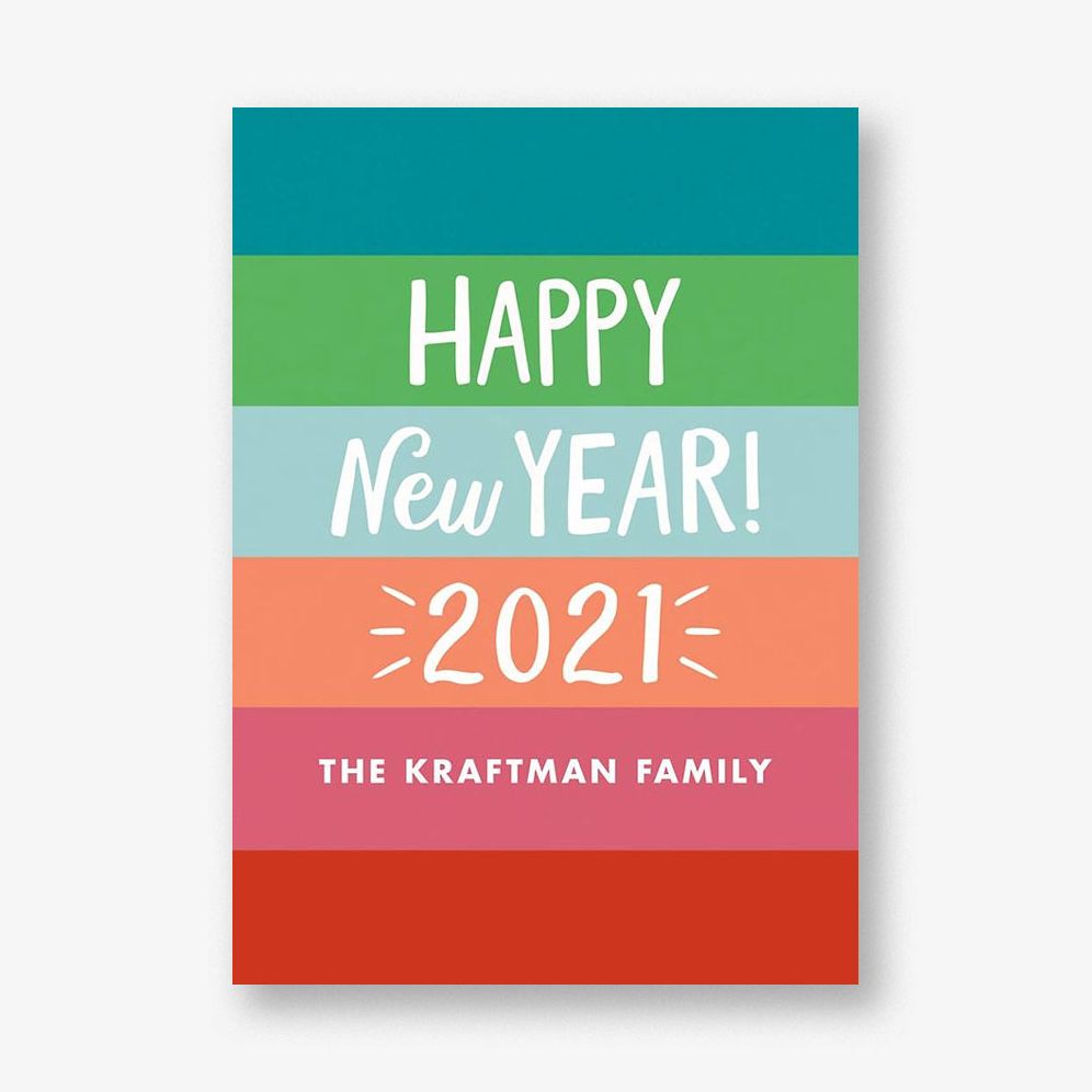 Colorful New Year Holiday Card