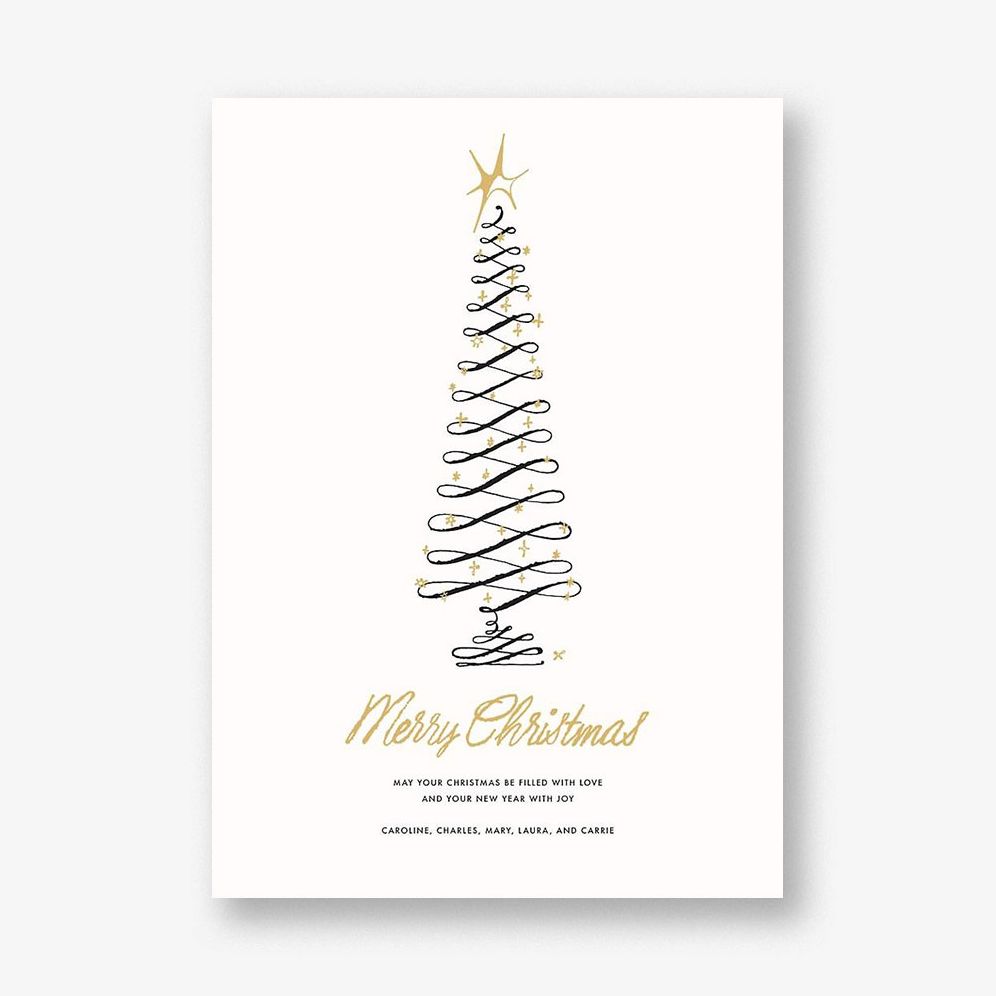 Curlicue Tree Holiday Card