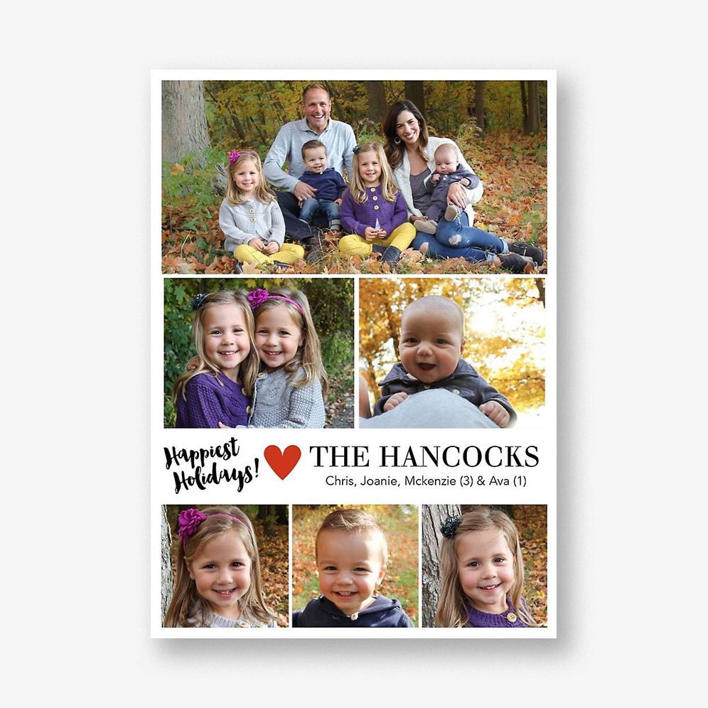 Happy Holidays Heart Photo Card