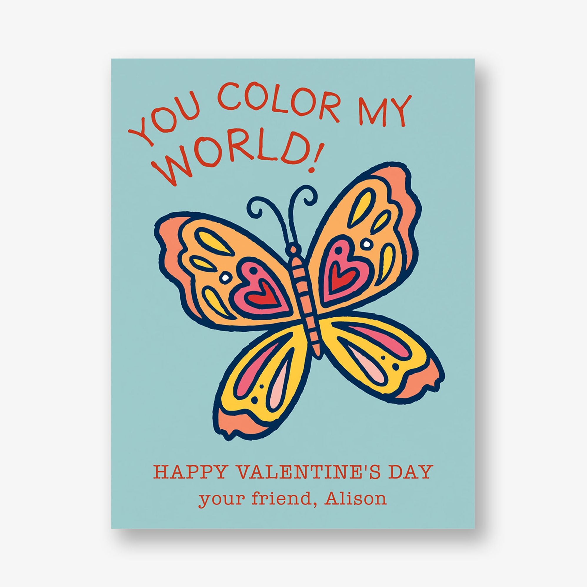 Butterfly Custom Valentine Card