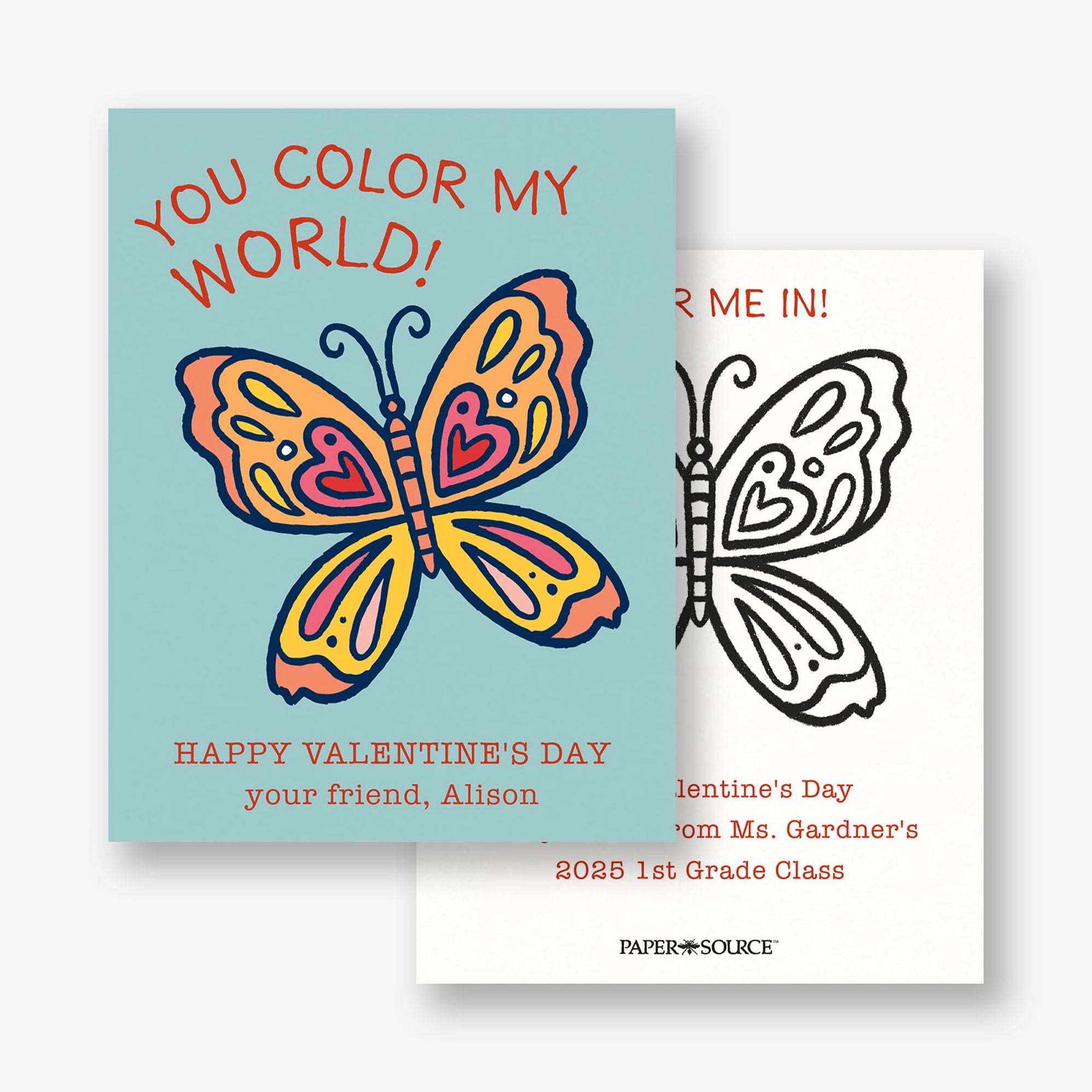 Butterfly Custom Valentine Card