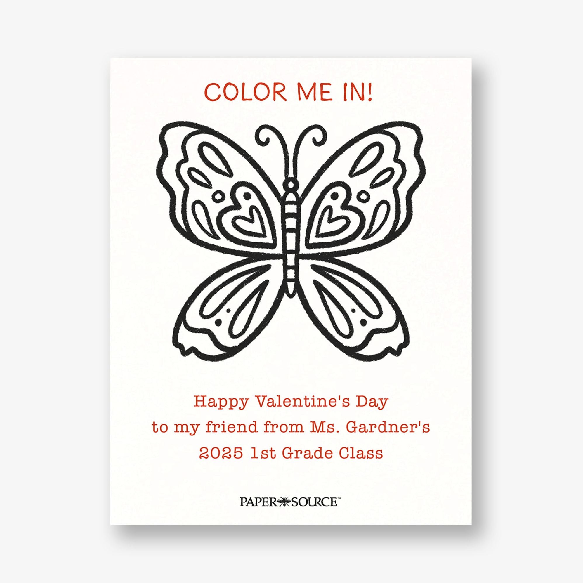 Butterfly Custom Valentine Card