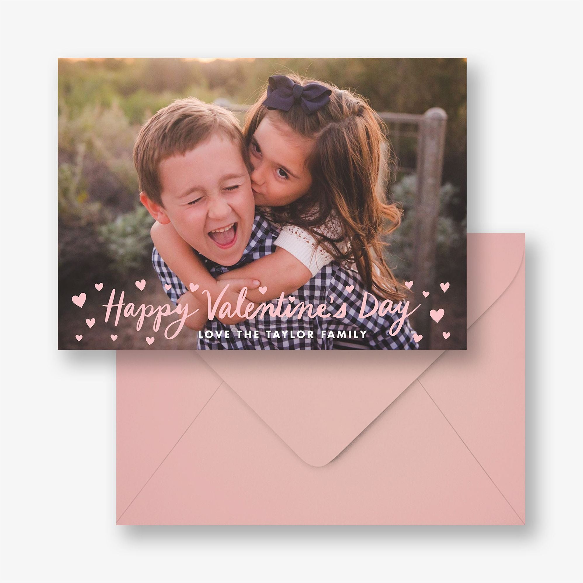 Valentine's Day Hearts Photo Card