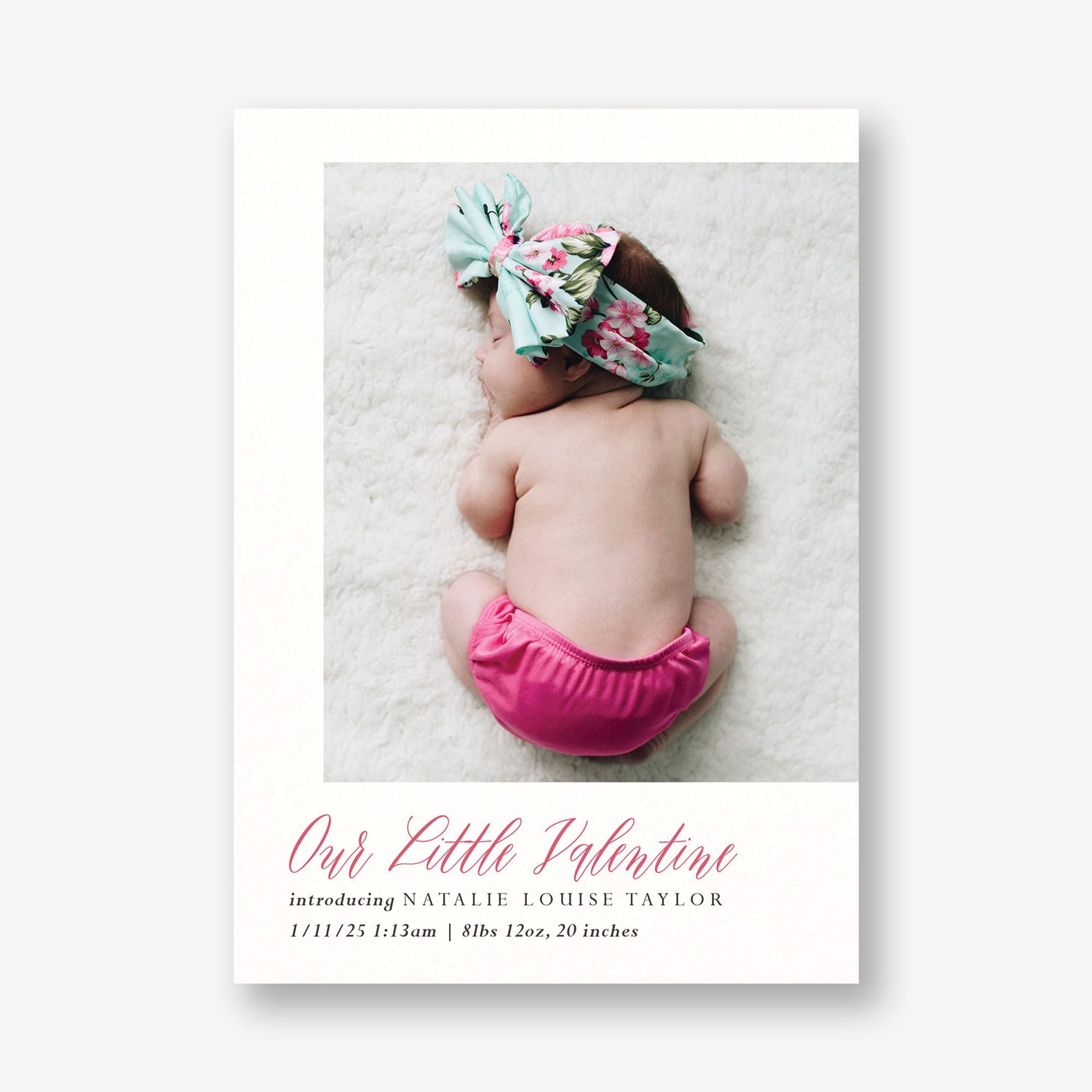 Our Little Valentine Photo Card