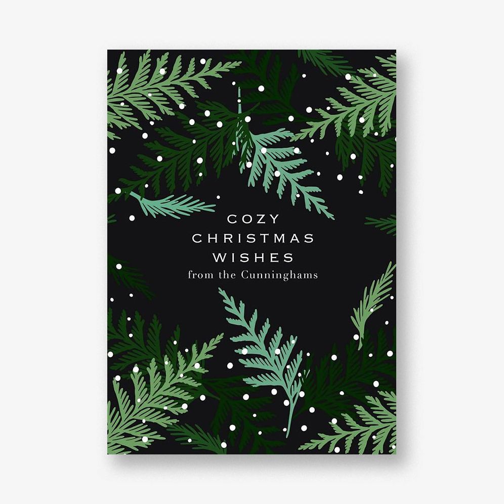 Cedar Branches Holiday Card