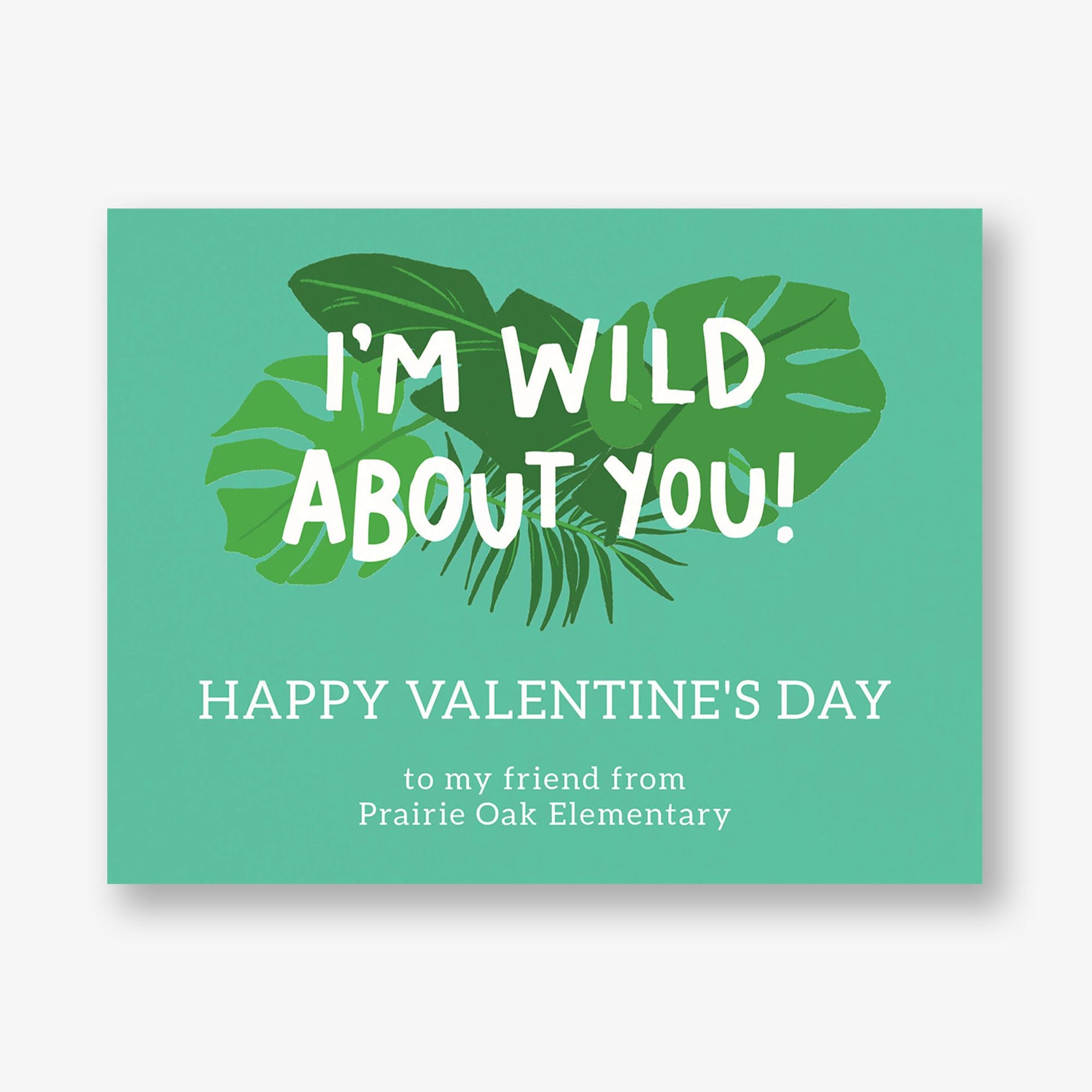Wild About You Custom Valentine Card