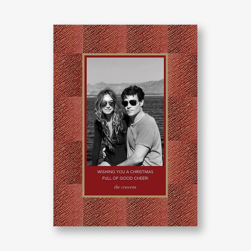 Surge Crimson Holiday Photo Card