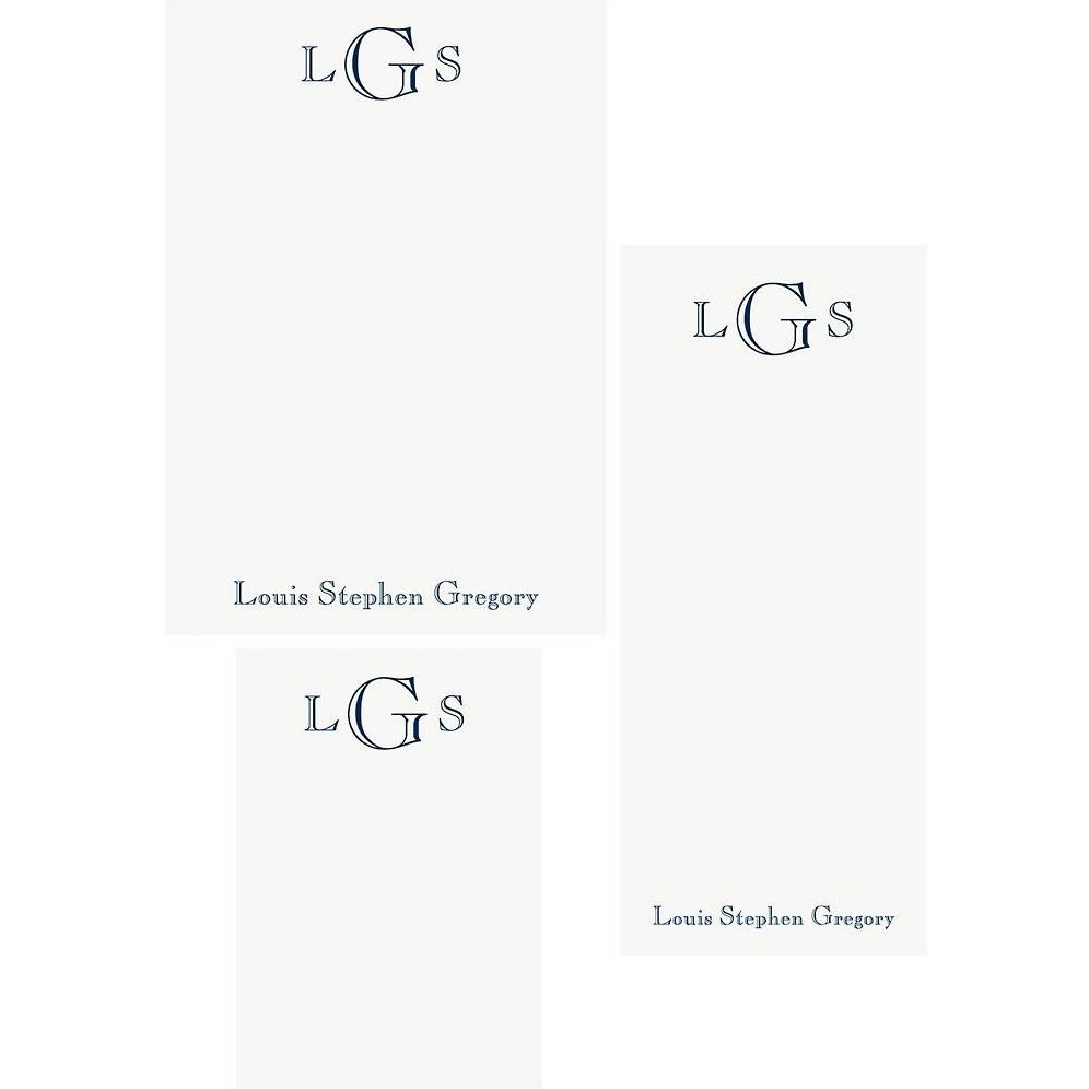 Woodcut Monogram Mixed Personalized Notepads