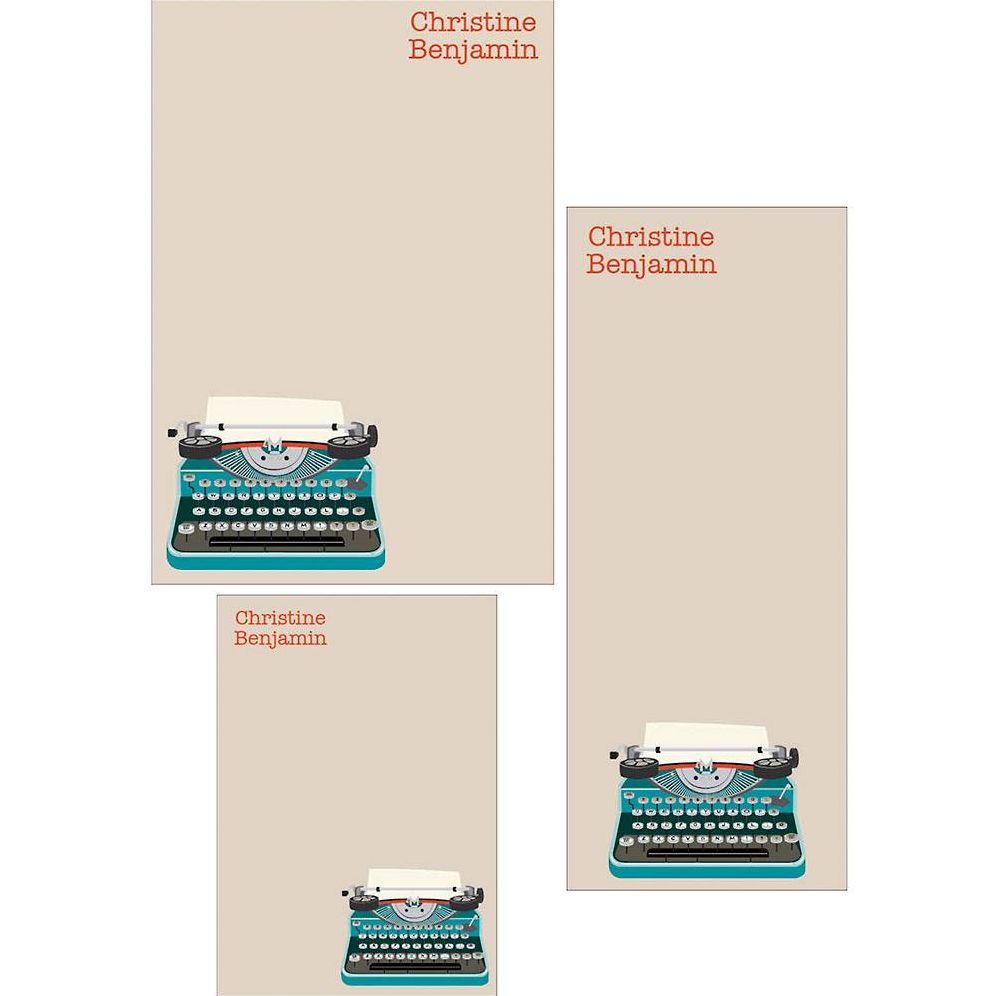Typewriter Mixed Personalized Notepads