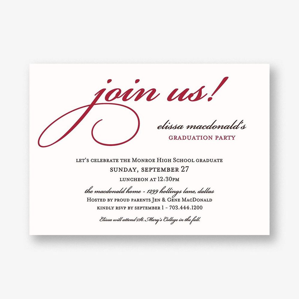 Join Us Graduation Party Invitation | Paper Source Join Us Graduation Party Invitation | Paper Source
