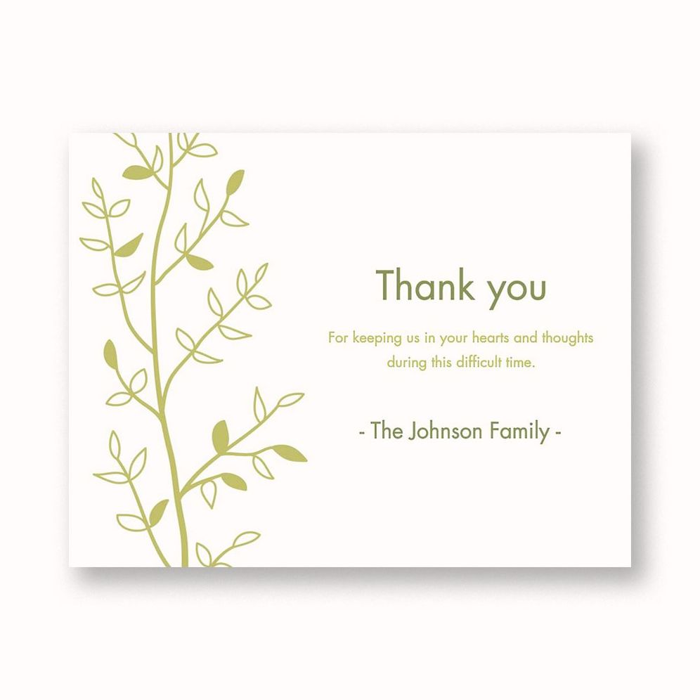 Branch Sympathy Card
